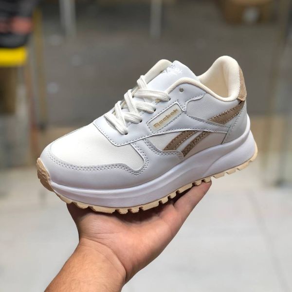 کفش چرم زنانه اسپرت مدل ریبوک سفید