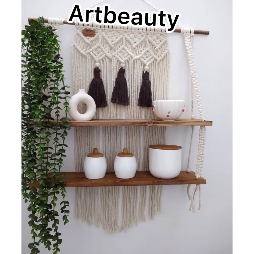 قیمت ارزان شلف دو طبقه مکرومه مدل رادین