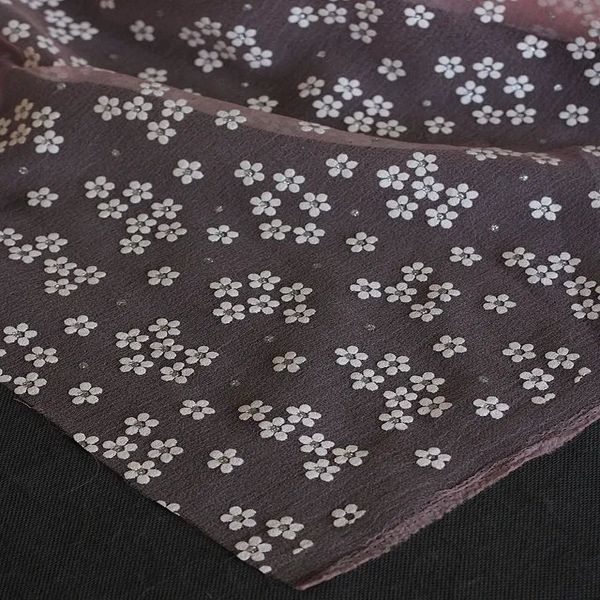 پارچه تور ارگانزا گل گچی 1138