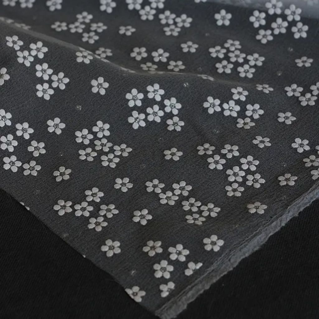 قیمت ارزان پارچه تور ارگانزا گل گچی