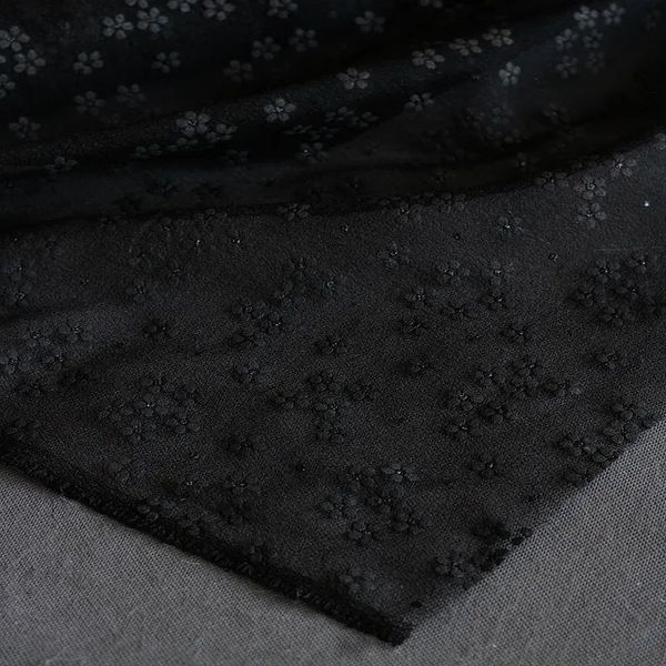 پارچه تور ارگانزا گل گچی 1138