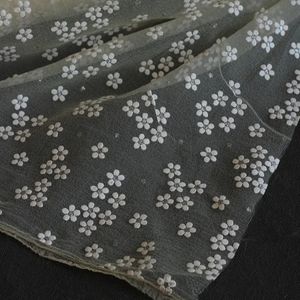 قیمت ارزان پارچه تور ارگانزا گل گچی