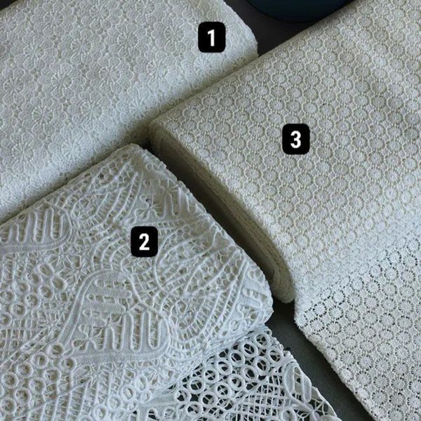 پارچه گیپور نخ ( قلاب بافی )