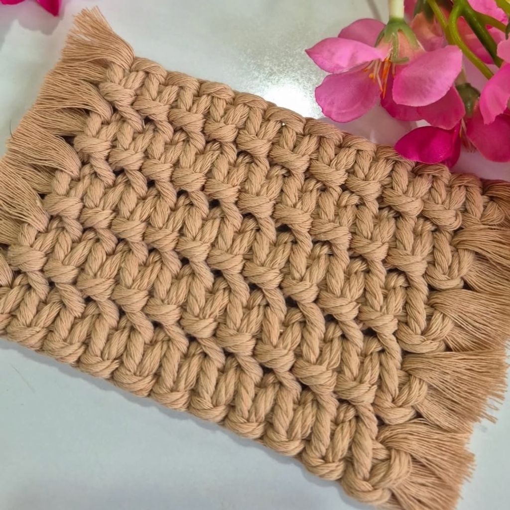 قیمت ارزان زیر لیوانی مکرومه بافی