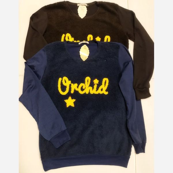 بلوز آستین بلند جلو خز دخترانه bl44u