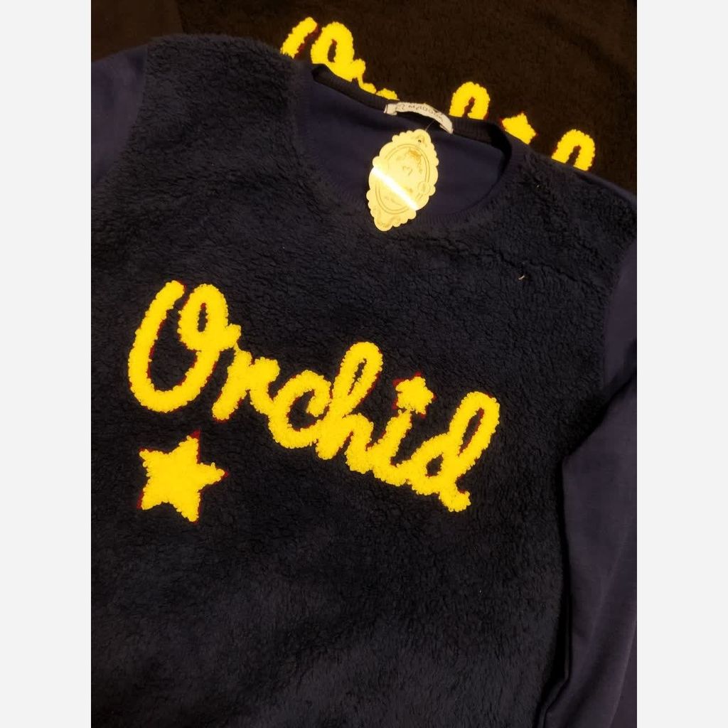 خرید اینترنتی بلوز آستین بلند جلو خز دخترانه bl44u