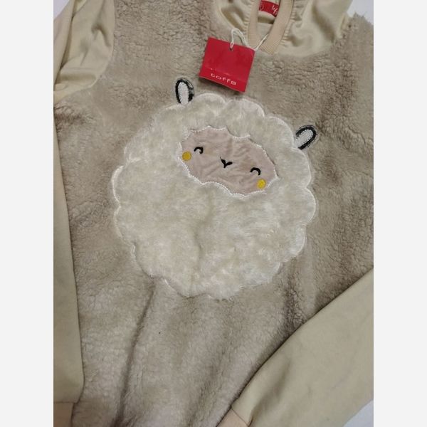 بلوز آستین بلند دخترانه جلو خز