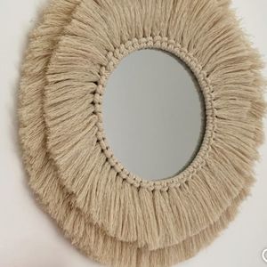 ایینه  دکوراتیو مکرومه