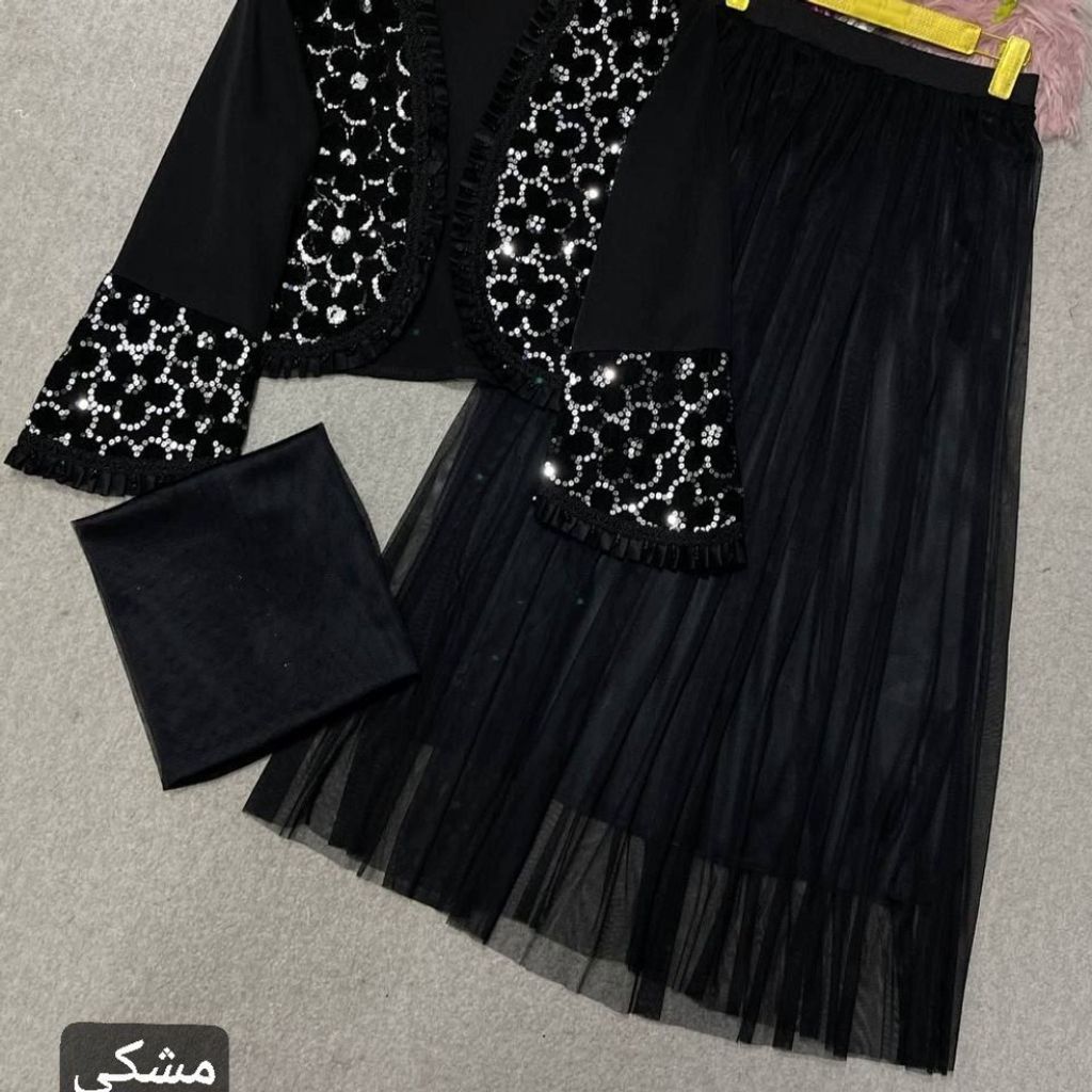 قیمت ارزان کت و دامن ست سه تیکه سوده
