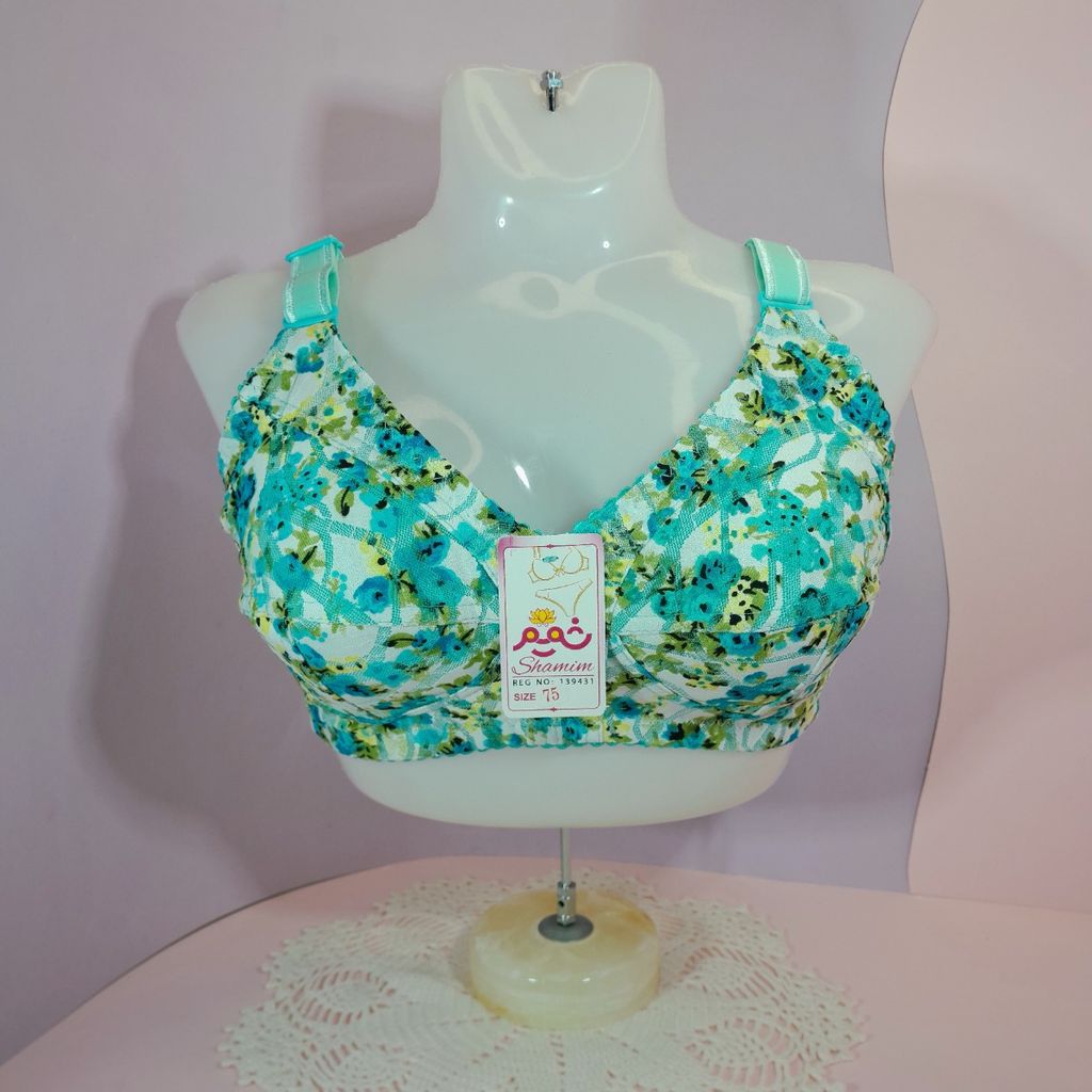 خرید آنلاین سوتین گیپورکشی رنگی داخل نخی بدون فنر برندشمیم