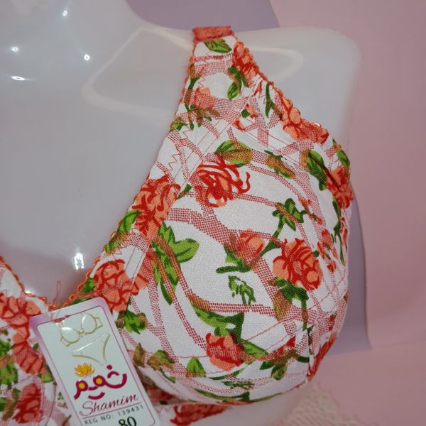 سوتین گیپورکشی رنگی داخل نخی بدون فنر برندشمیم ارسال رایگان