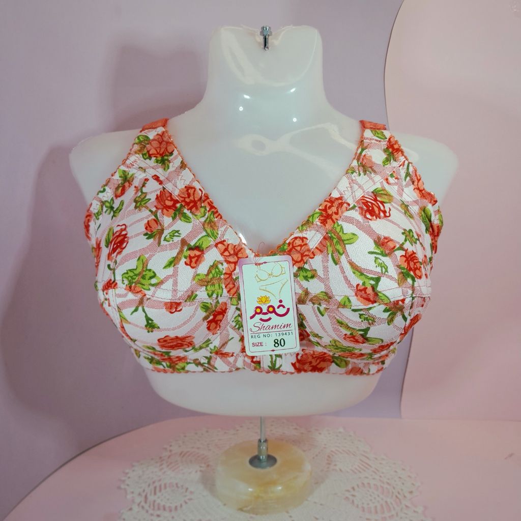 فروش اینترنتی سوتین گیپورکشی رنگی داخل نخی بدون فنر برندشمیم