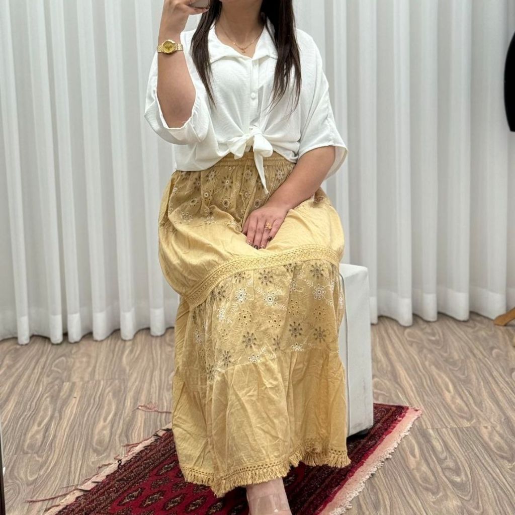 فروش اینترنتی دامن سلن خامه دوزی کیفیت جنس عالی وارداتی