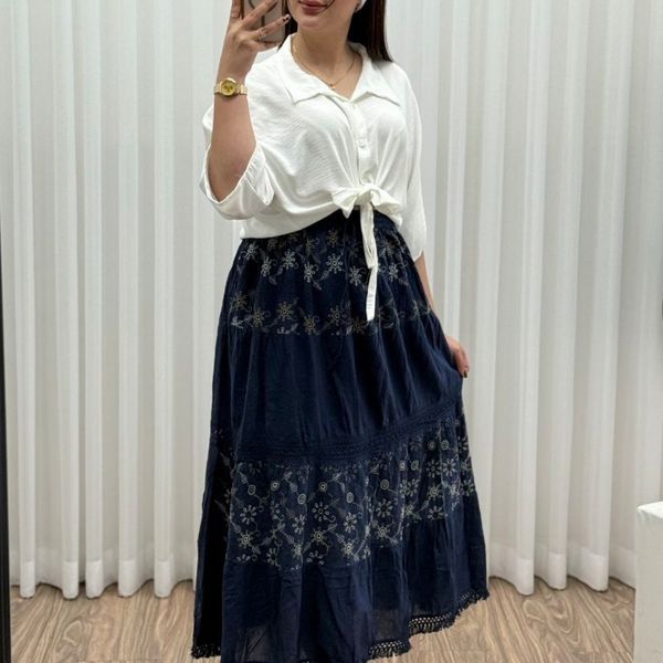 دامن سلن خامه دوزی کیفیت جنس عالی وارداتی