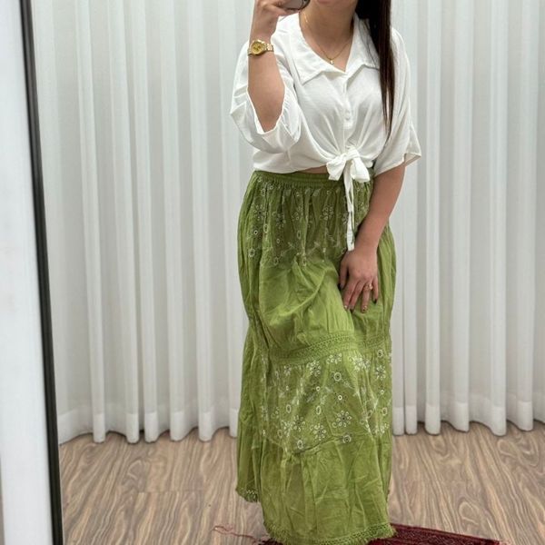 دامن سلن خامه دوزی کیفیت جنس عالی وارداتی