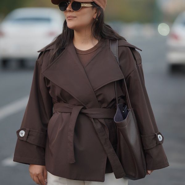 بارونی کوتاه قهوه ایی