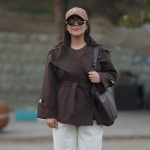 فروش اینترنتی بارونی کوتاه قهوه ایی