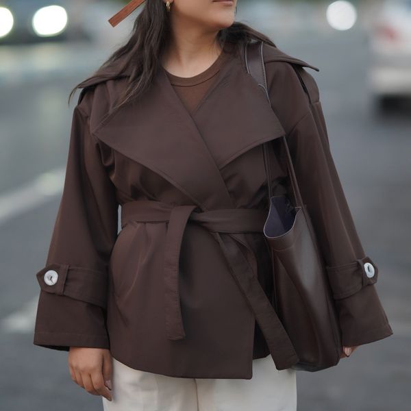 بارونی کوتاه قهوه ایی