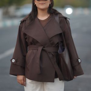 قیمت بارونی کوتاه قهوه ایی