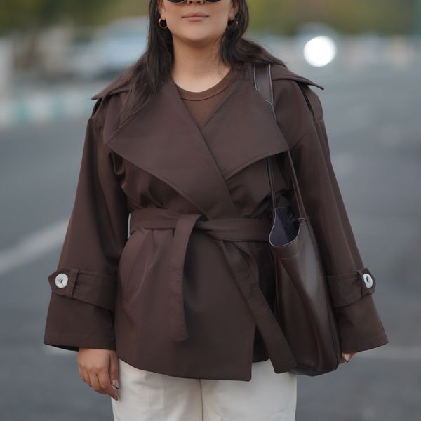 بارونی کوتاه قهوه ایی