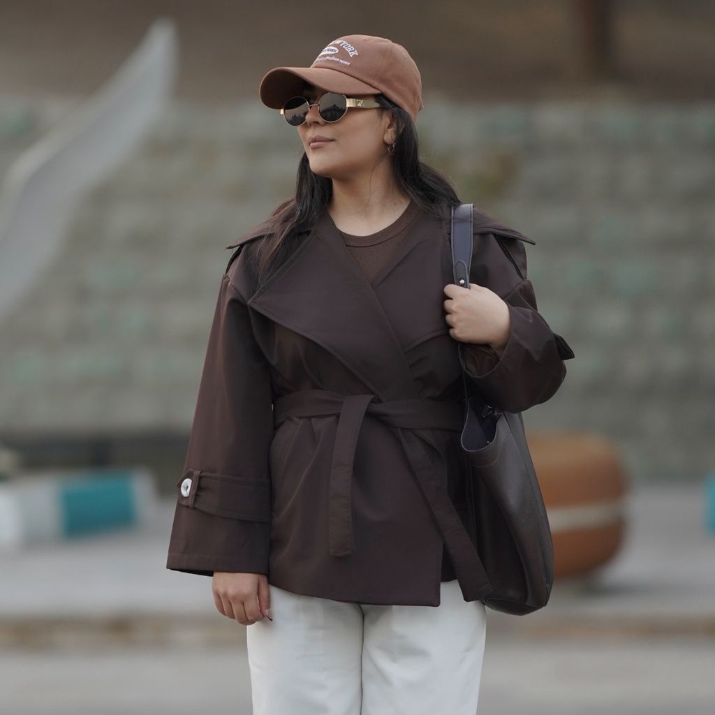 فروش اینترنتی بارونی کوتاه قهوه ایی