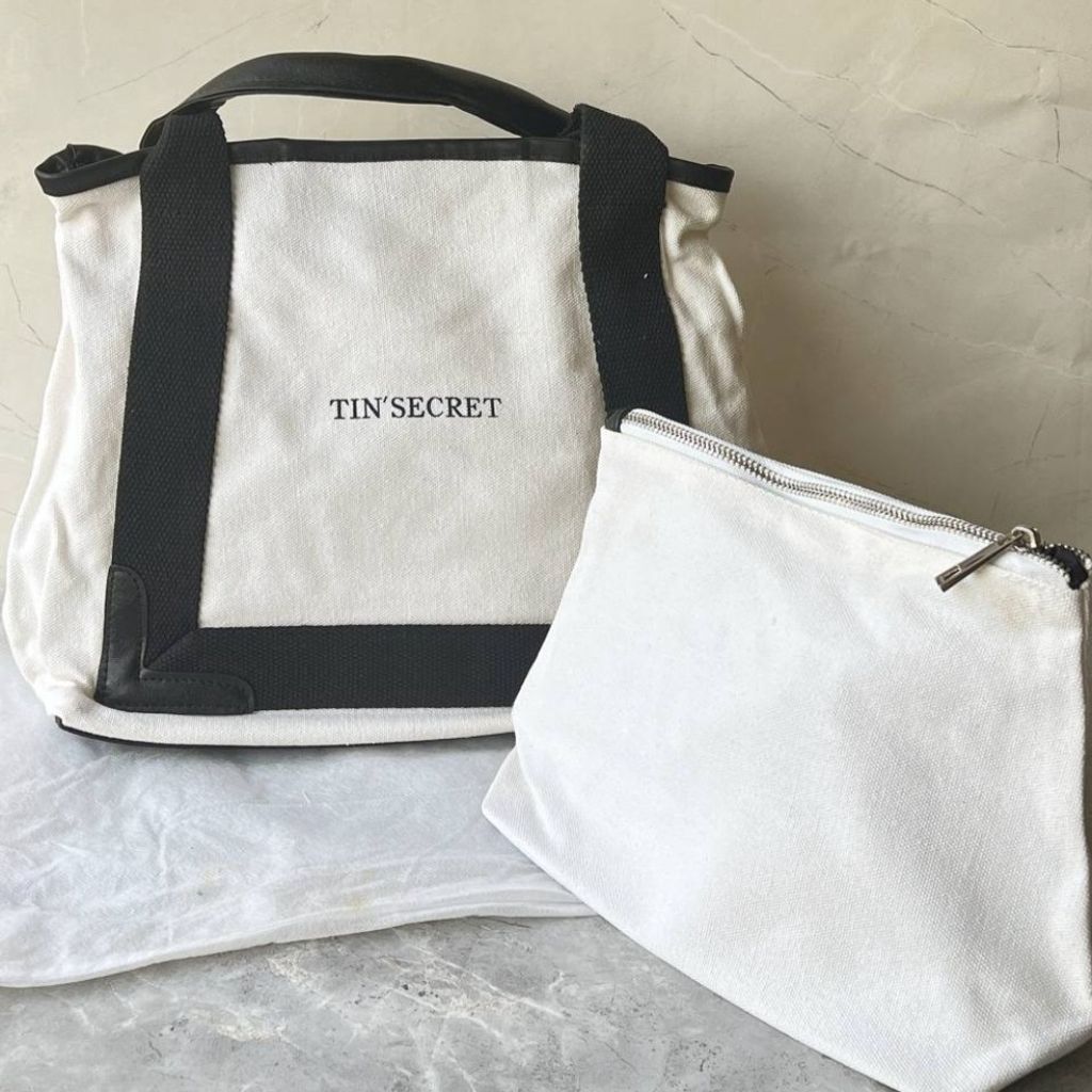 خرید اینترنتی کیف کتان رنگ سفید