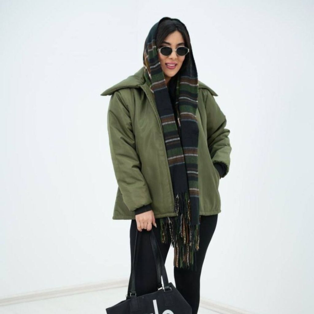 خرید آنلاین کاپشن یقه پهن