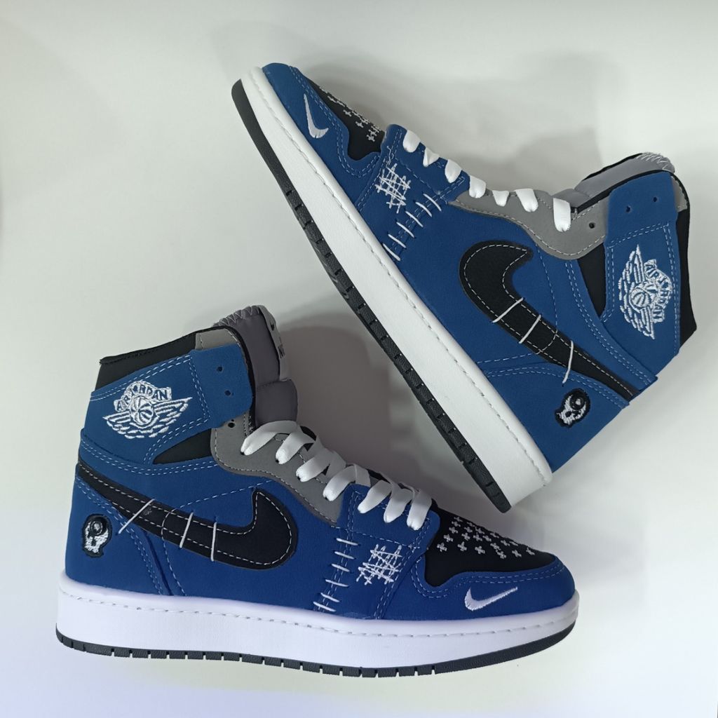 خرید آنلاین کتونی مردانه نایک جردن وودو ساقدار آبی کیفیت بالا