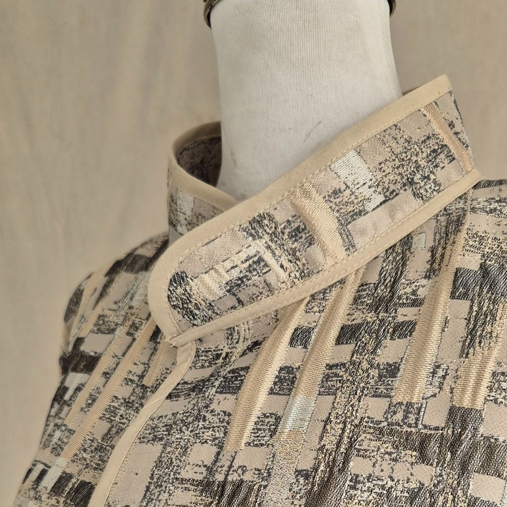 قیمت ارزان کت زنانه پاییزه زمستانی نسکافه‌ای موکایی ژاکارد