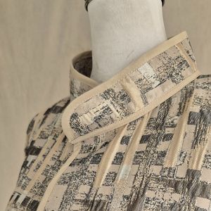 قیمت ارزان کت زنانه پاییزه زمستانی نسکافه‌ای موکایی ژاکارد