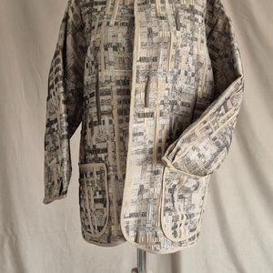 مشخصات کت زنانه پاییزه زمستانی نسکافه‌ای موکایی ژاکارد