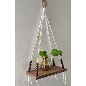 شلف چوبی ارسال رایگان مکرومه بافی مینیمال