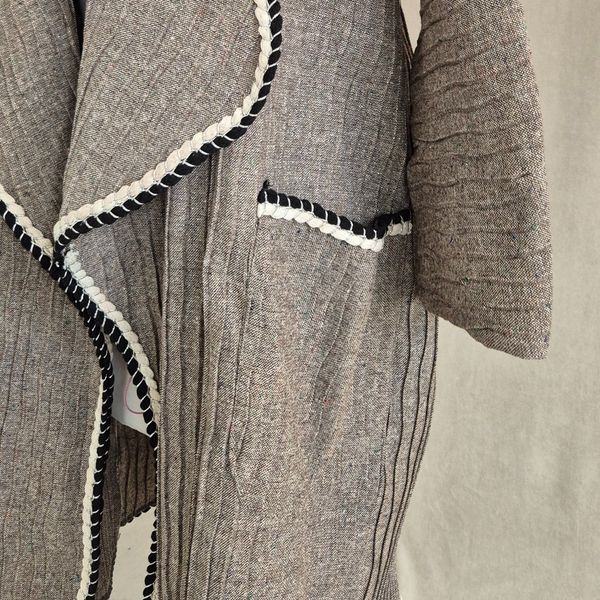 مانتو زنانه پارچه پشم پیلیسه قهوه ای شاین