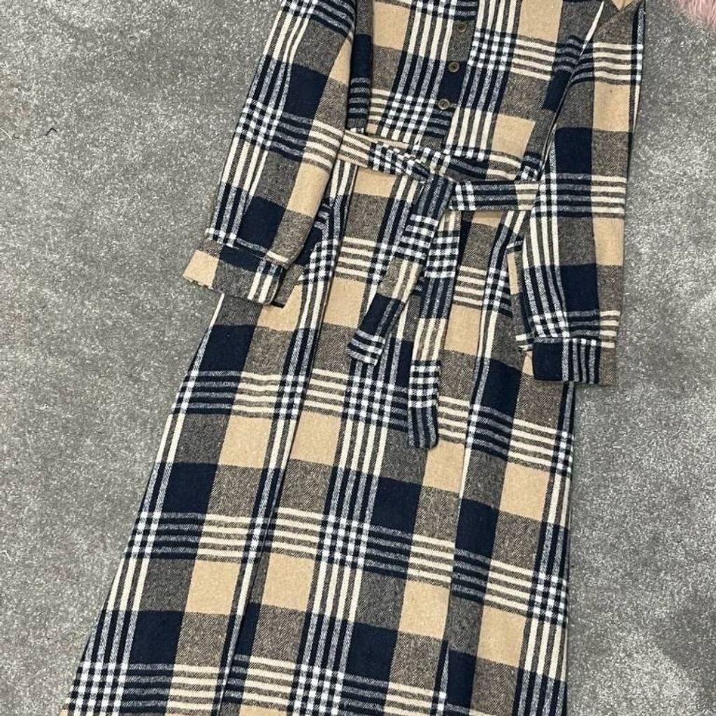 خرید اینترنتی کفتان بلند چهارخونه