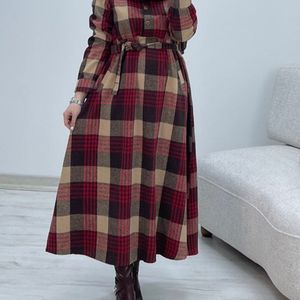 خرید اینترنتی کفتان بلند چهارخونه