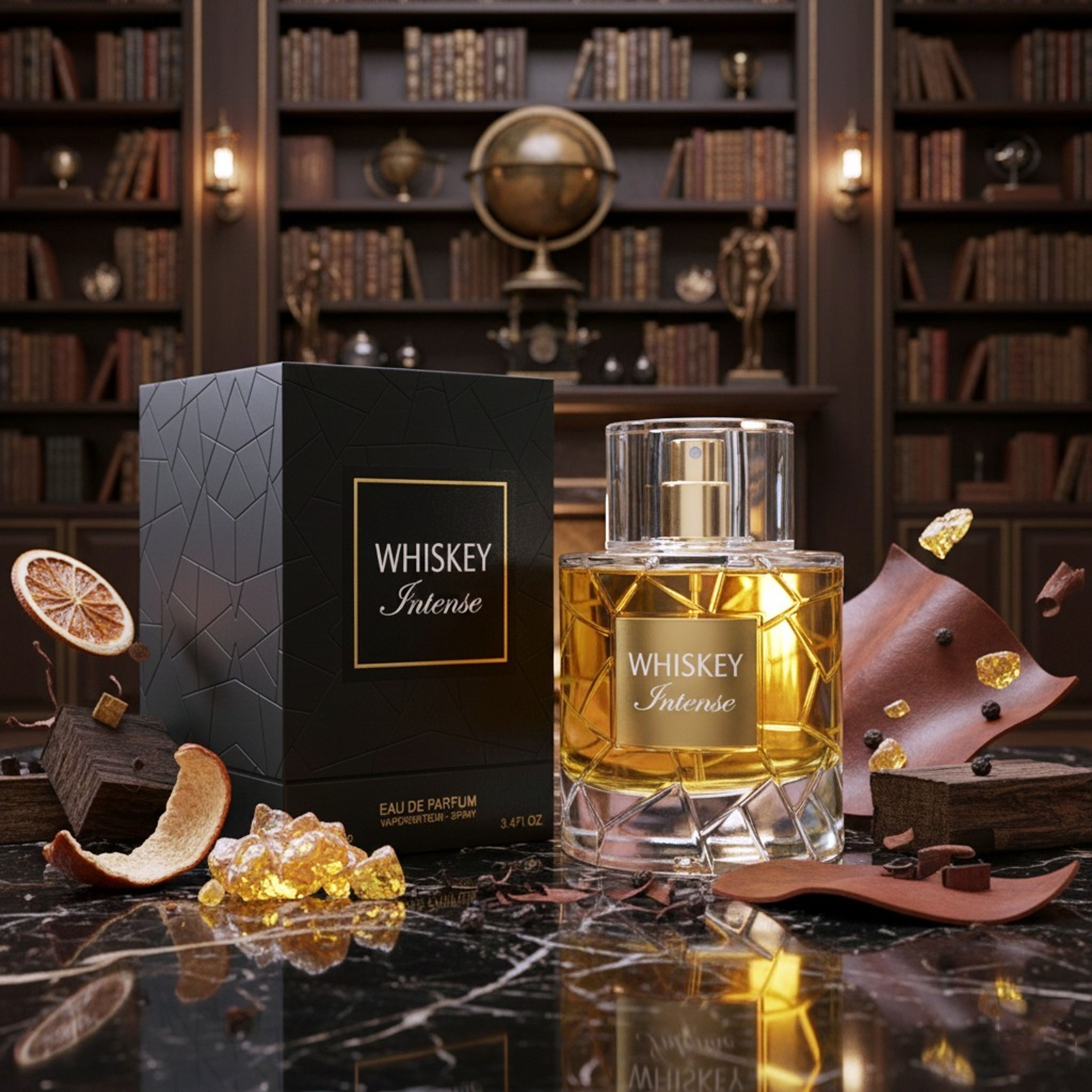 خرید انلاین عطر اصل امارات رایحه ویسکی مردانه مدل ویسکی اینتنس فراگرنس ورد