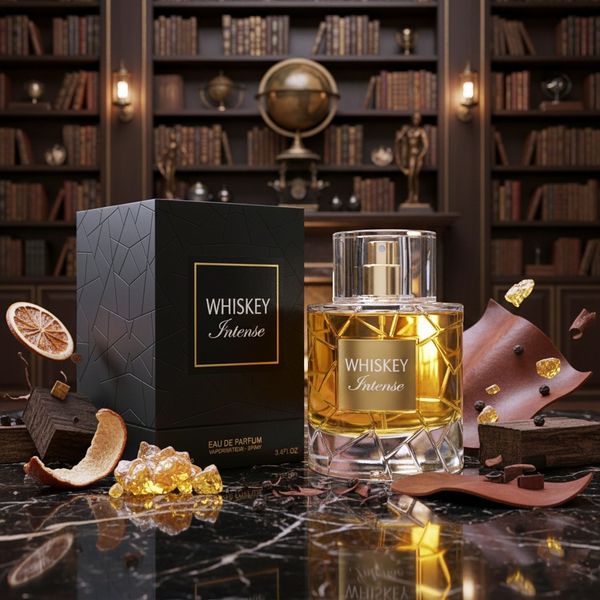 عطر اصل امارات رایحه ویسکی مردانه مدل ویسکی اینتنس فراگرنس ورد