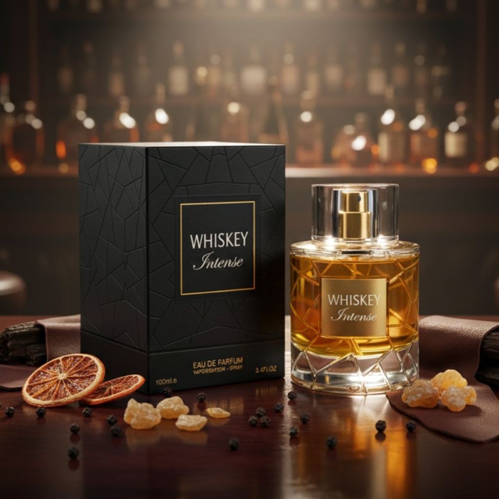 فروش اینترنتی عطر اصل امارات رایحه ویسکی زنانه مدل ویسکی اینتنس فراگرنس ورد - 100 میل