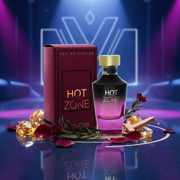 عطر اصل امارات پرفروش زنانه هات زون فراگرنس ورد - گرم و شیرین - 100 میل