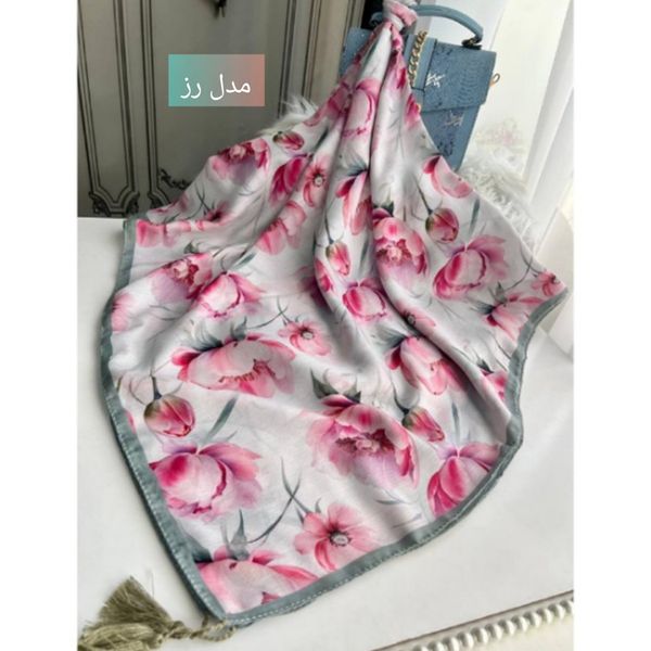 روسری نخی قواره 140 نخ گلوریا و شال نخی قواره 188×68 نخ سیااسکارف