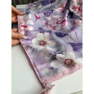 خرید انلاین روسری نخی قواره 140 نخ گلوریا و شال نخی قواره 188×68 نخ سیااسکارف