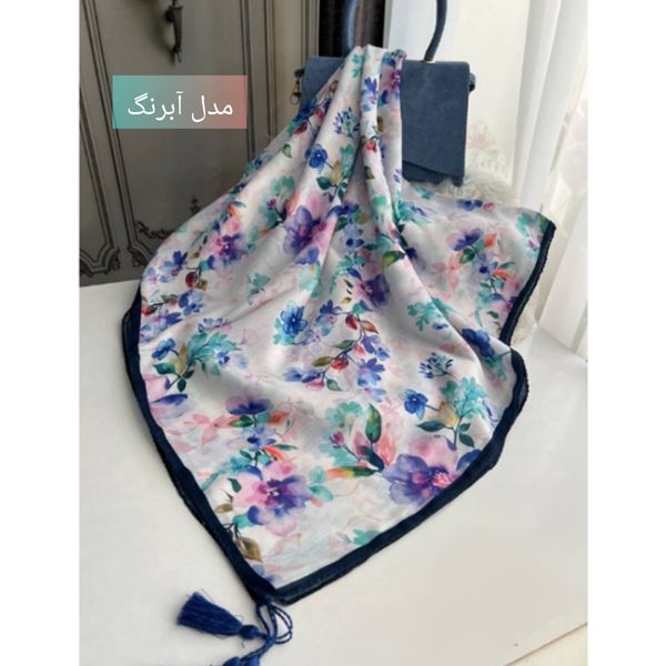 روسری نخی قواره 140 نخ گلوریا و شال نخی قواره 188×68 نخ سیااسکارف