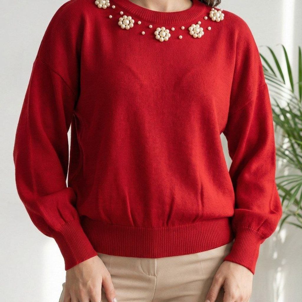 خرید اینترنتی بلوز بافت مروارید