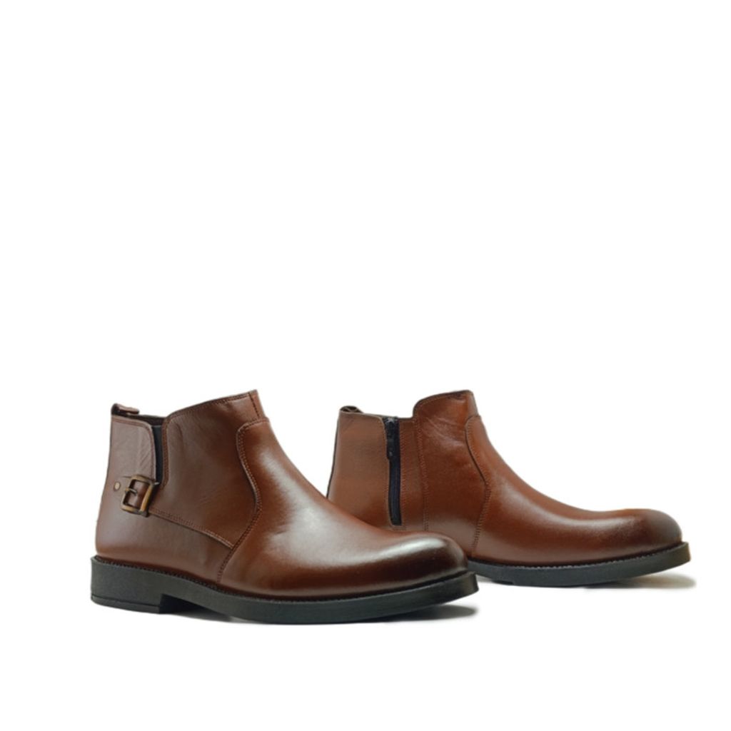 قیمت ارزان نیم بوت مردانه مدل  چرم طبیعی کد si200