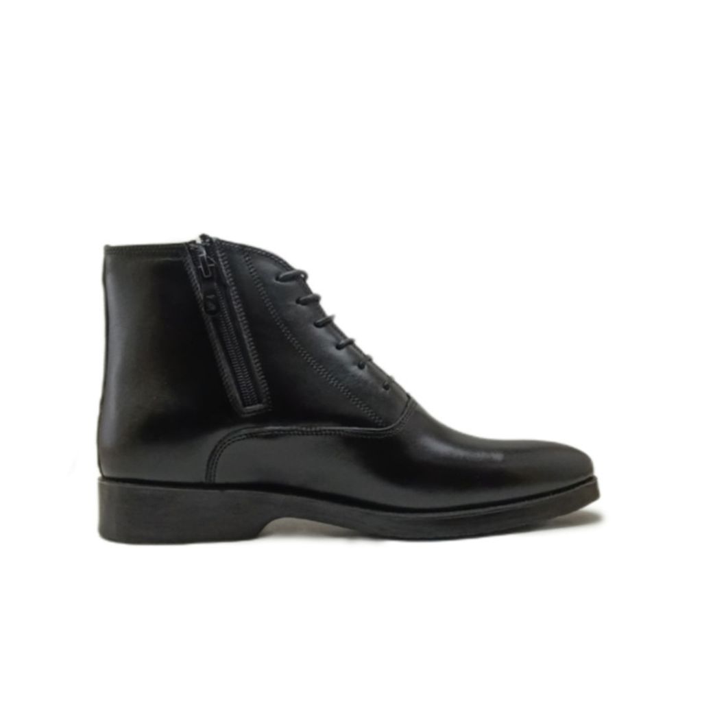 قیمت ارزان نیم بوت مردانه مدل بندی بغل زیپدار چرم طبیعی کد si201