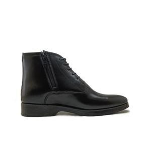 قیمت ارزان نیم بوت مردانه مدل بندی بغل زیپدار چرم طبیعی کد si201