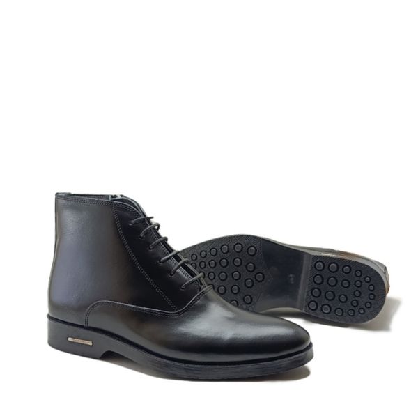 نیم بوت مردانه مدل بندی بغل زیپدار چرم طبیعی کد si201