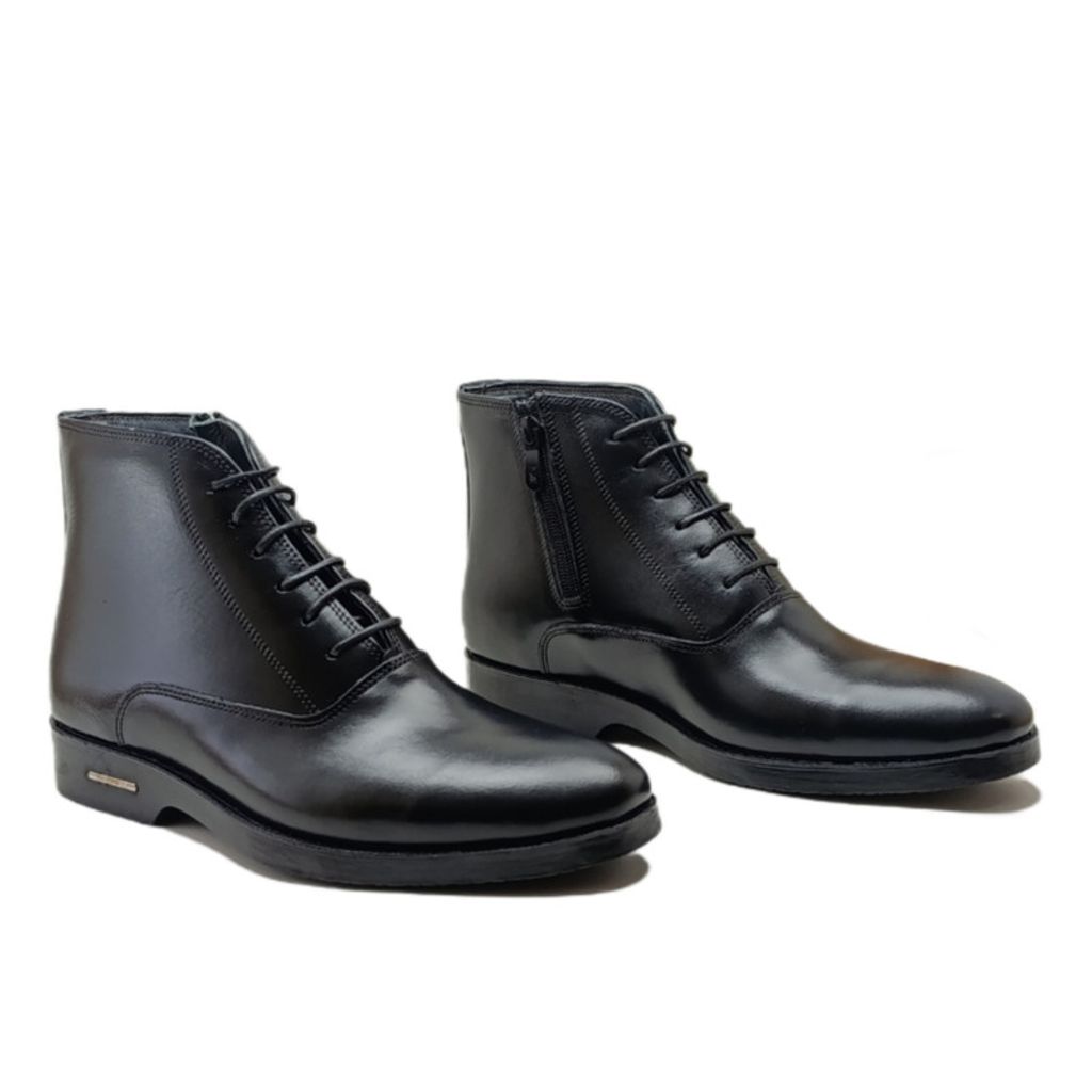 فروش اینترنتی نیم بوت مردانه مدل بندی بغل زیپدار چرم طبیعی کد si201