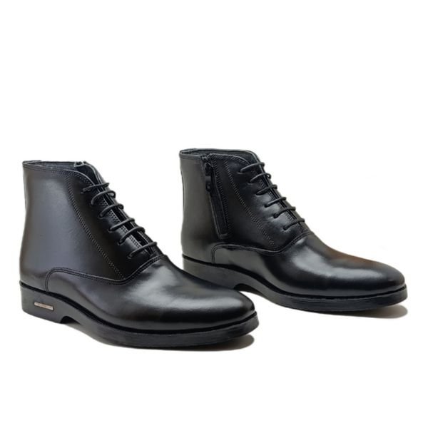 نیم بوت مردانه مدل بندی بغل زیپدار چرم طبیعی کد si201