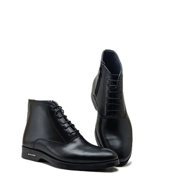 نیم بوت مردانه مدل بندی بغل زیپدار چرم طبیعی کد si201